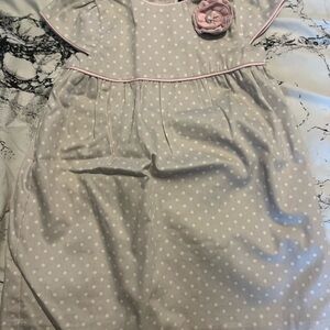 Janie and Jack Polka Dot Dress - Gray and Pink